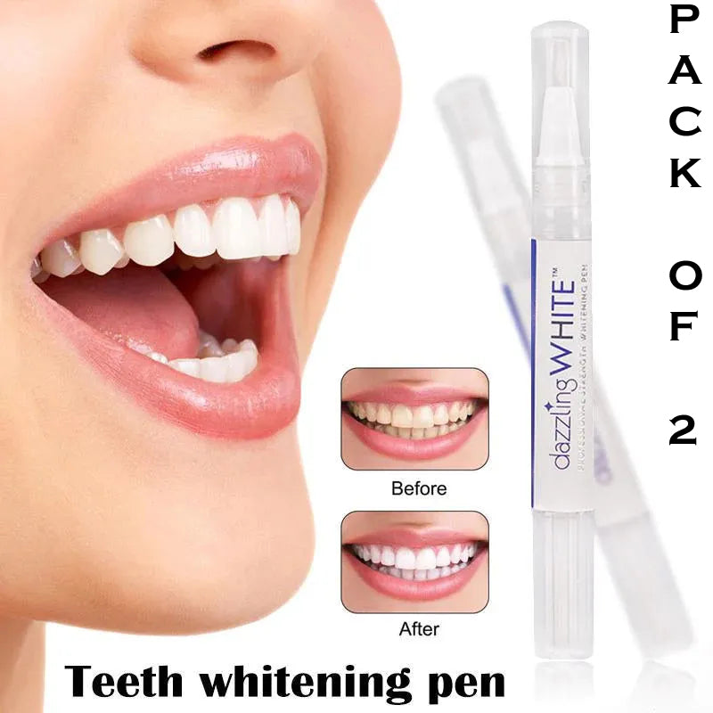 Effective Teeth Whitening Pen - Instant Teeth Whitening Gel Pen. Remove Teeth Stains, Spots Hygiene Teeth Cleaning Pen, Teeth Whitener Oral b Tooth Brush