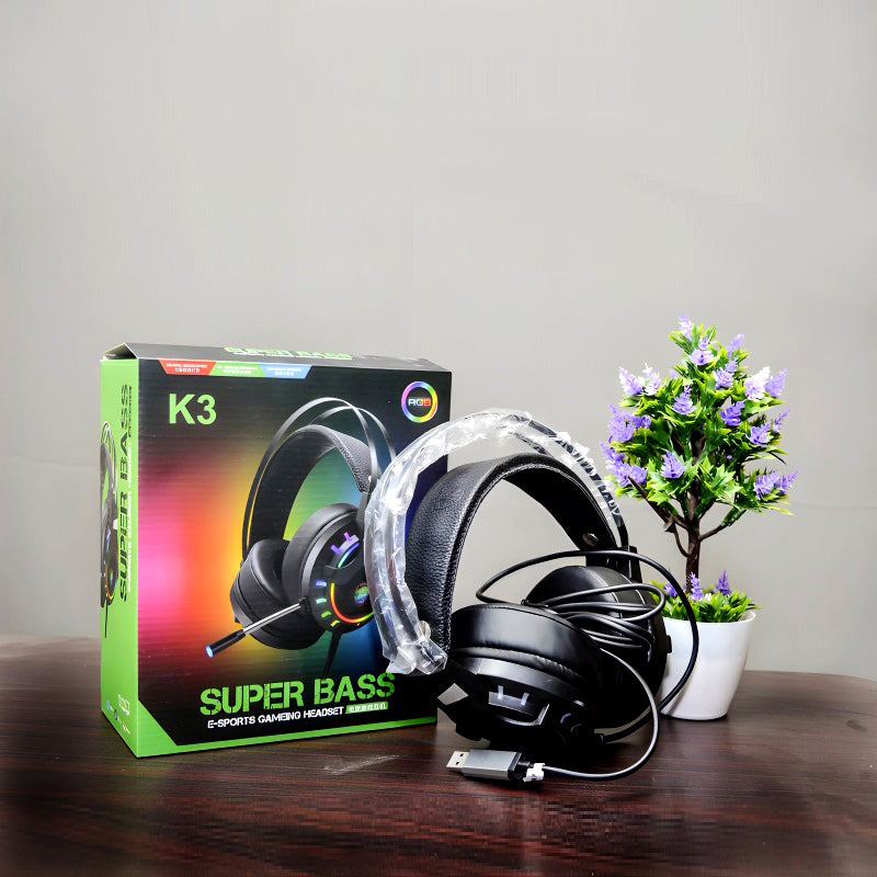 Headphone Super Bass K3 Wired Gaming Headset