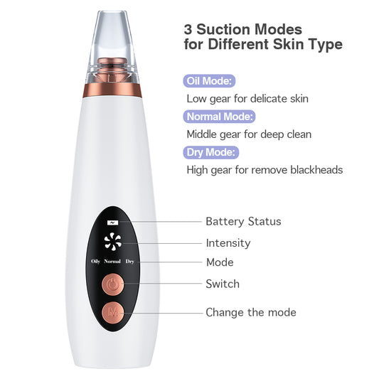 5-in-1 Blackhead remover, blackhead remover machine, derma suction, pimple acne remover, blackhead vacuum machine, dust remover, dirt remover, Pimple Popper Tool