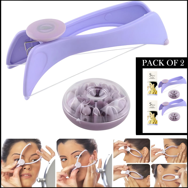 Hair Threading Machine Slique Facial Hair Remover Depilador DIY Hair Spring Threading Epilator Threading Machine For Women | Manual Hair Threader For Face